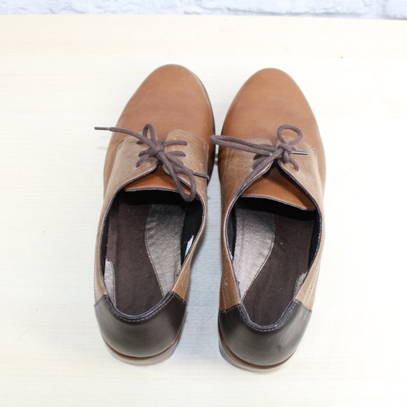 NAOT Brown Black Leather Kedma Lace Up Oxfords Shoes Size 39 / 8 - Picture 6 of 9